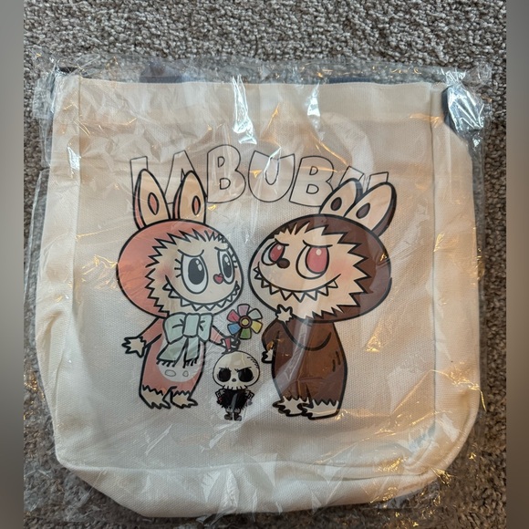 Cream inspired labubu Canvas Tote Bag - Picture 1 of 3
